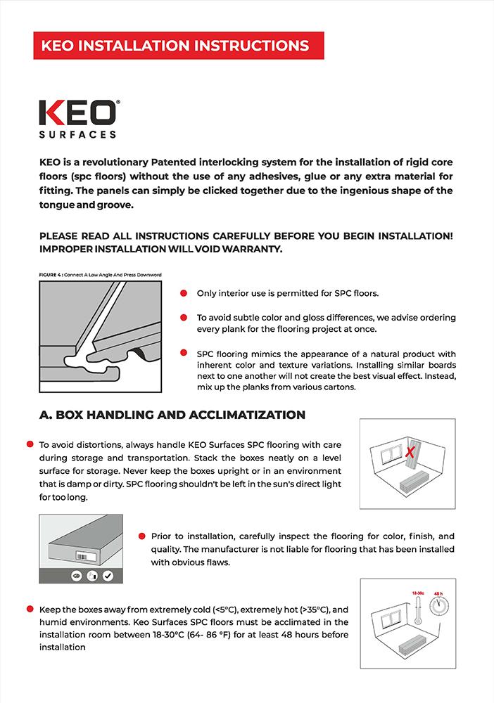 Keo Instalation Guide Line